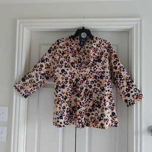 Bobeau multi-colored Leopard Print blouse